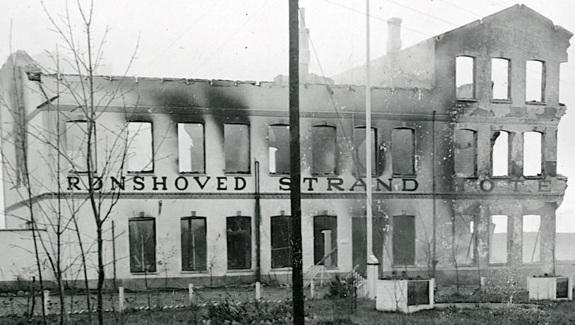 Rønshoved Strand Hotel nach fehlerhafter Bombardierung 13.11.43