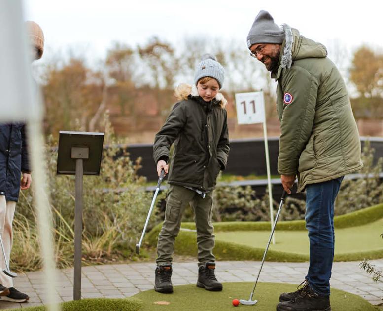 Efterår i Sønderjylland på minigolfbanen